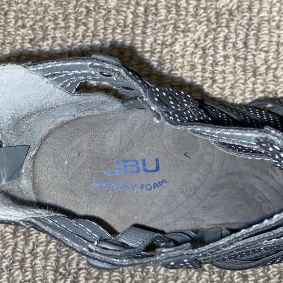 JBU Womens Black Nectar Polka dotted Wedge shoe, 8M - Picture 5 of 12